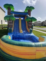 804BDCB7 73CD 4B1B 9F59 F4E77F2A9611 1725283203 Paradise Palms bounce house double lane water slide combo