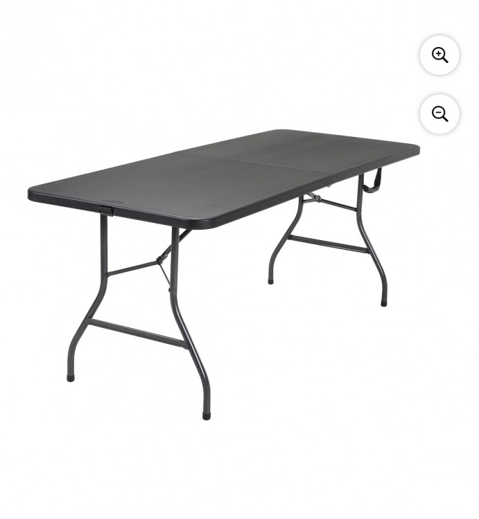 6ft black folding table